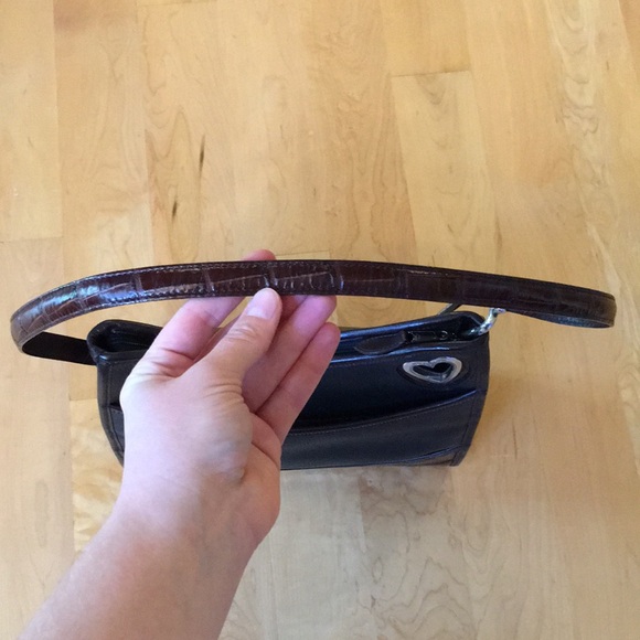 BRIGHTON | Vintage Leather Shoulder Bag Heart Cutout - Picture 13 of 16